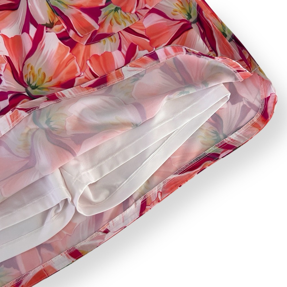 Chico's Zenergy Size 3 Women's XL Multicolor UPF 50+ Floral Pull-On Skirt Skort - Picture 8 of 10
